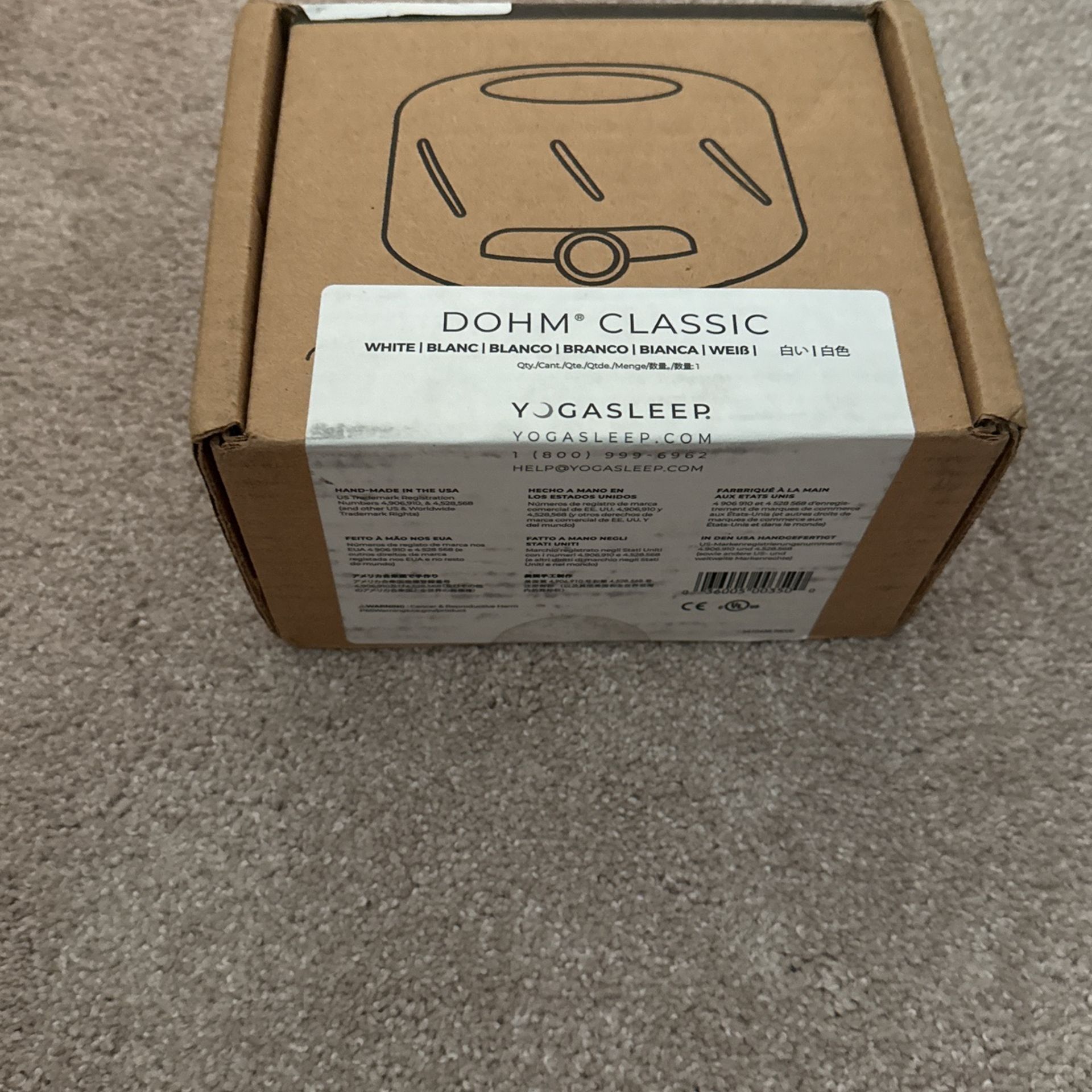 Yogasleep Dohm Classic-White Noise Sound Machine-NEW