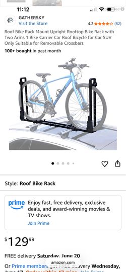 Bicycle roof rack