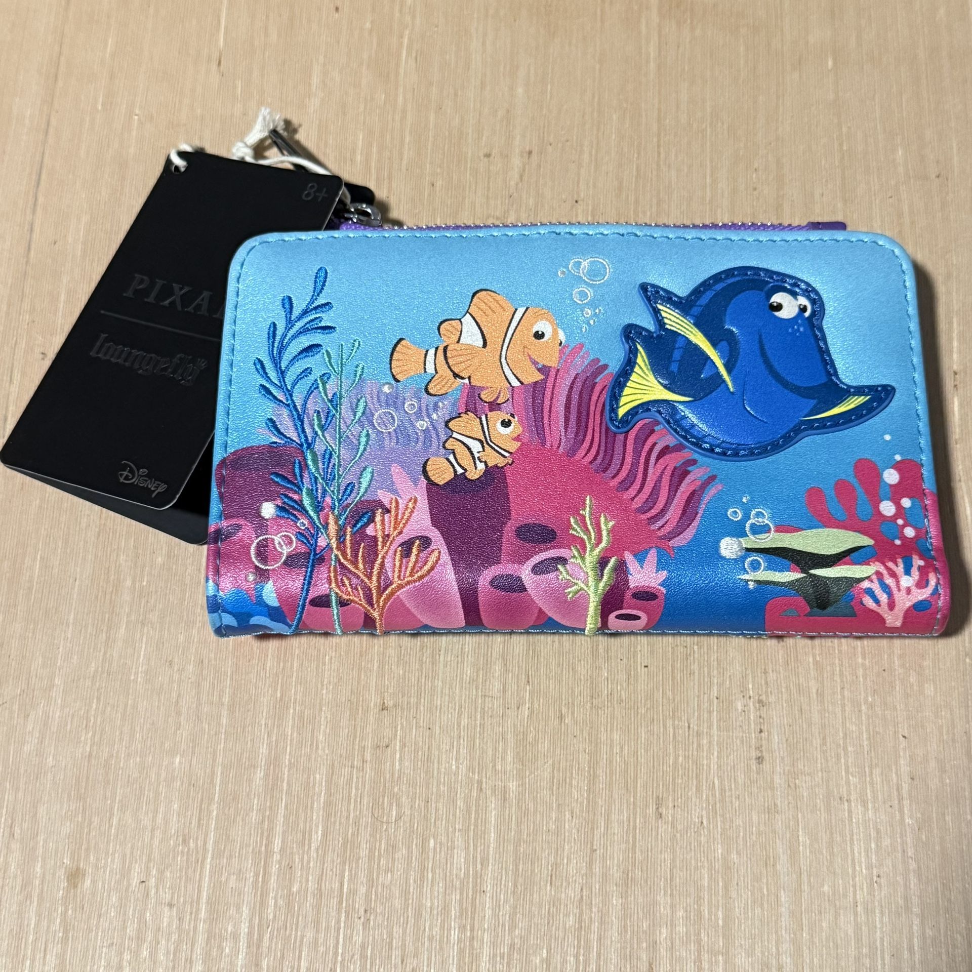 Loungefly Disney Pixar Finding Nemo Dory, Marlin, & Nemo Wallet Brand New Read!