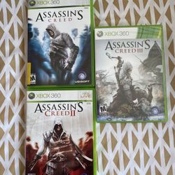 Assassin’s Creed Lot Of 3 Xbox 360