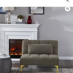 Convertible Single Sofa 2 Chairs Bed Teddy Futon Fireside Loveseat Sofa Chair