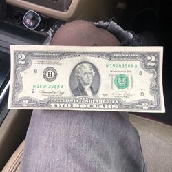 Misaligned 1976 $2 Dollar Bill