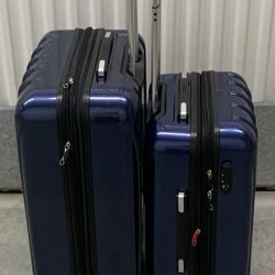 🌷 DELSEY PARIS Helium Aero Hardside Expandable Luggage with Spinner Wheels, Blue Cobalt, 2-Piece Set (19/24)... Value $370