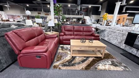 2 PC  REC.  SOFA AND LOVESEAT