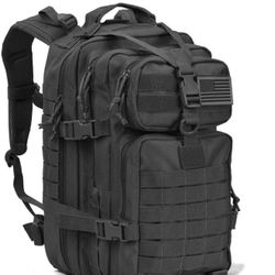 Large Tactical Backpack Army Style 3 Day Assault Pack w/ MOLLE system (Black)