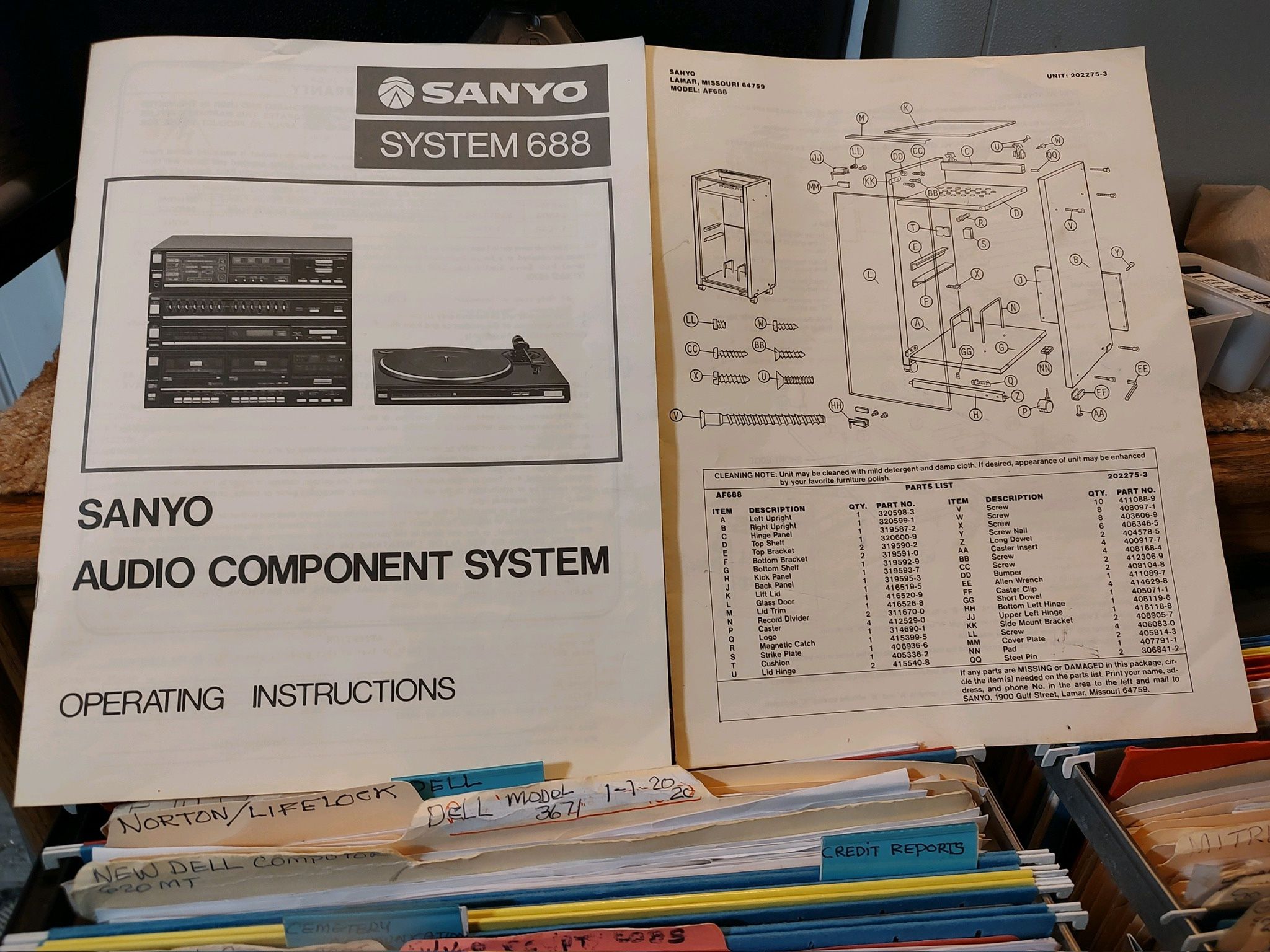 Sanyo Audio System/ Record Player 