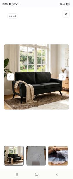 60 in loveseat sofa with side table uuand usb port