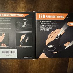 LED Flashlight Gloves Super Bright One Size