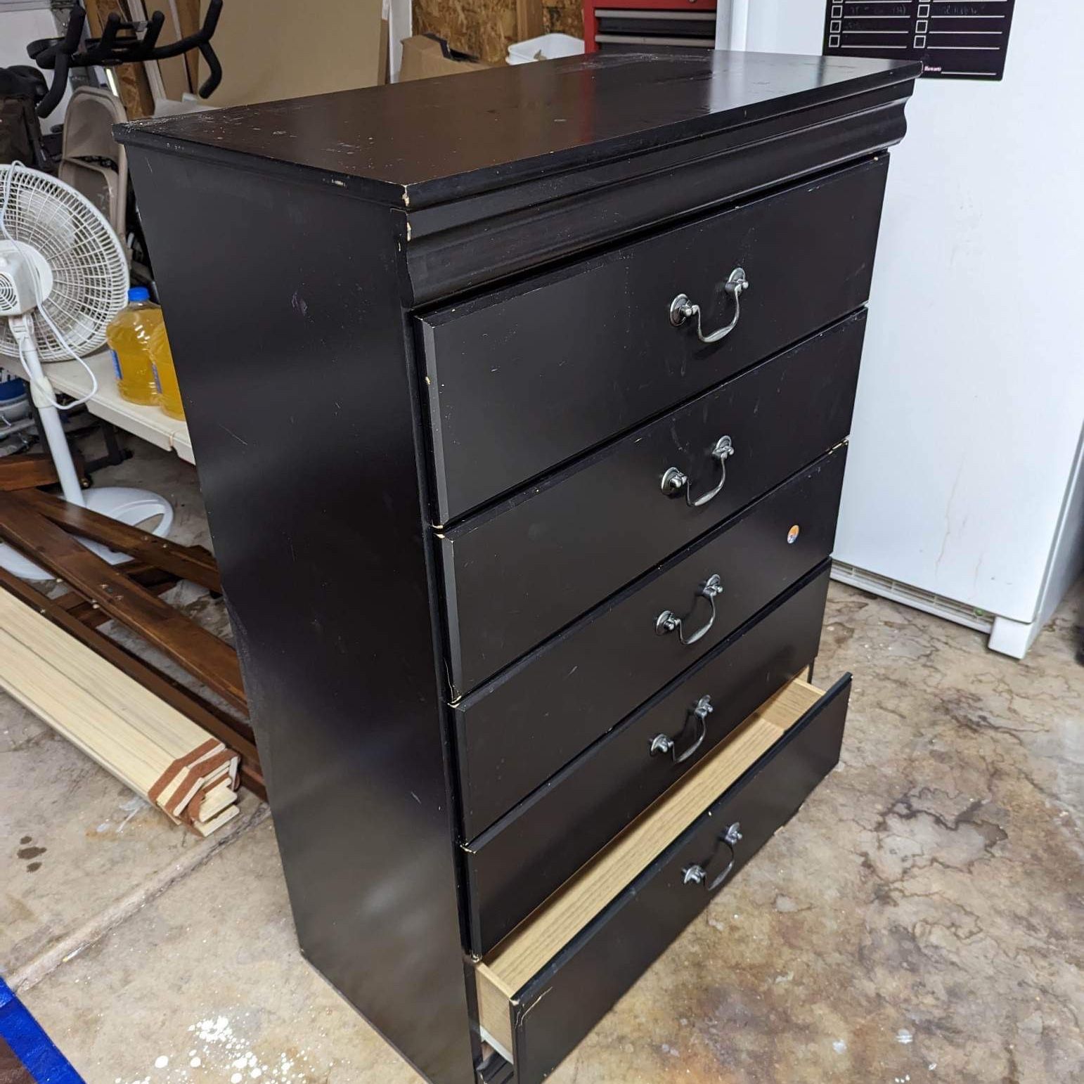 black dresser with crystal knobs Ravenne 8-drawer Velvet Upholstered LED Dresser Cabinet Black