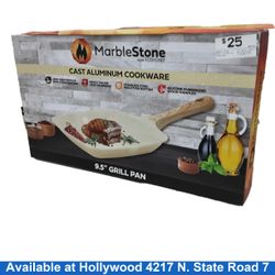 Marble Stone 9.5 Grill Cast Aluminum Cookware Beige / Tan Small Kitchen Appliance