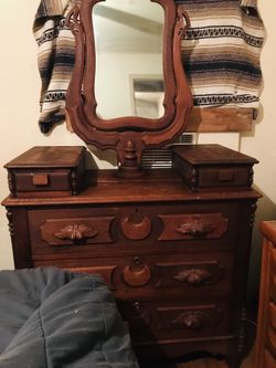Antique Dresser with Mirror