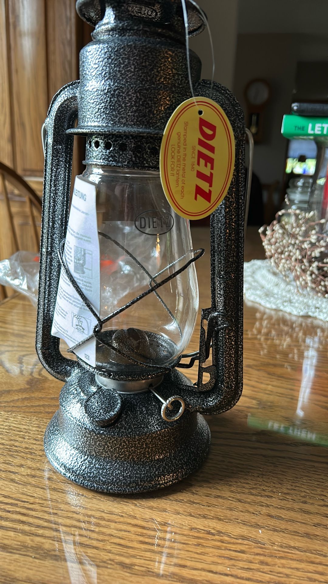 Dietz Lantern. Can burn lamp Oil, cetronela oil , or kerosene