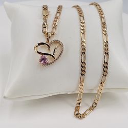 Crystal Heart of the Month and Italian Gold Plated