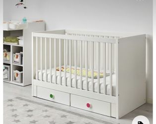 IKEA Crib With Drawers 