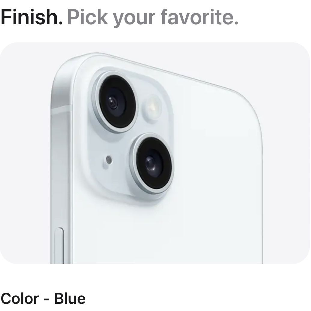 Blue iPhone 15 
