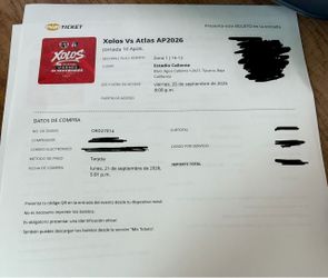 Xolos vs Atlas 1 ticket September 25th