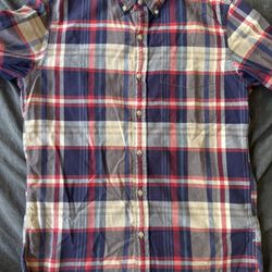 J. Crew Red and Blue Plaid button-up shirt Medium Slim Fit