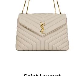 YSL Loulou Medium Shoulder Bag Creama Soft Color