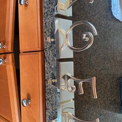 Pottery Barn Noel Heavy Silver Stocking Holders