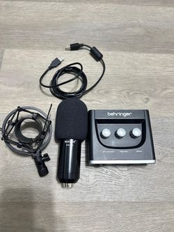 behringer um2 audio interface + mic