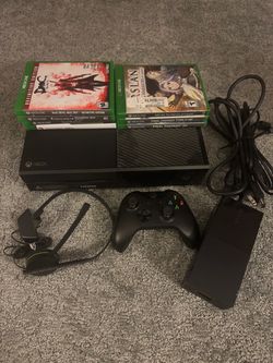 Xbox One Console with accessories and XBox 360 DJ Hero console