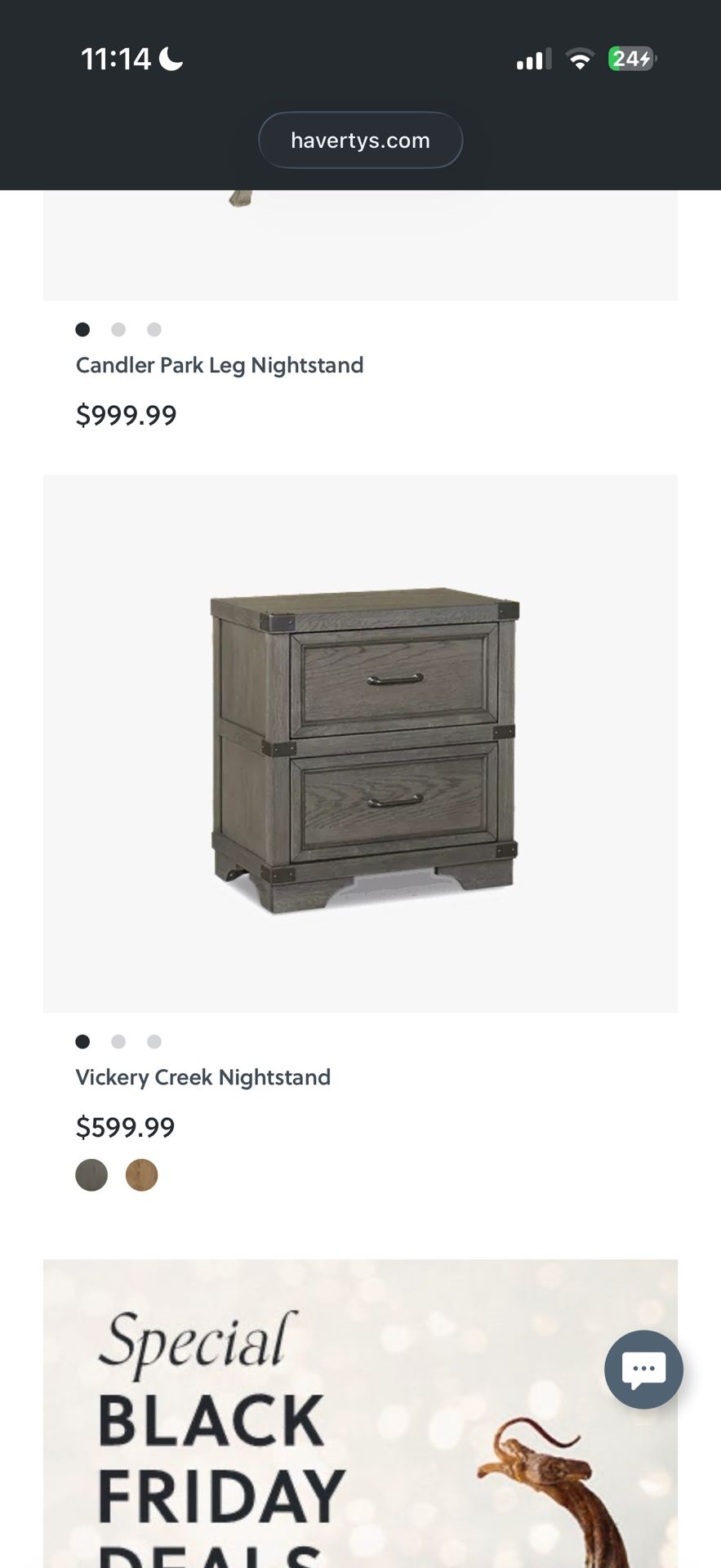2 Grey Nightstands