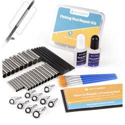 Fishing Rod Repair Kit Complete, Easy&Quick Approach to Repair Broken Fishing Pole with Epoxy Glue