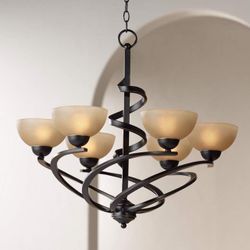 Swirling Ribbon Chandelier (Franklin Iron Works™)