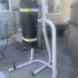 Boxing bag with stand