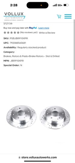 98-06 Honda,Acura RearPower Stop Drilled/Slotted Rotors