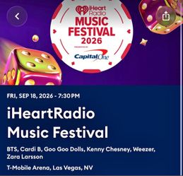 Two iHeartRadio Music Festival 2026 Tickets