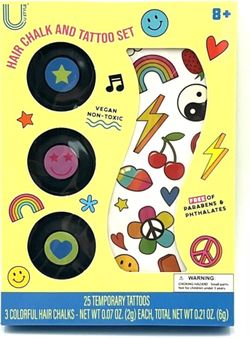 U Style Hair Chalk Tat Highlight & Stickers