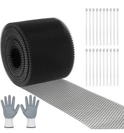Tandefio 5 Inch X 100 Feet Gutter Guard Aluminum Mesh Roll Black..