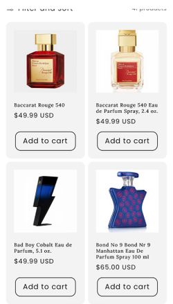 Colognes and perfumes
