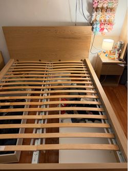 IKEA Malm Bed Frame With Two Nightstands