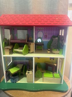 Lakeshore toddler wooden doll house