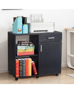 Lateral File Cabinet for Home Office,Drawer Storage Cabinet, Rolling Filling Cabinet with shelf