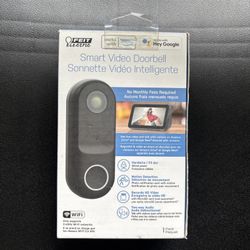 FEIT ELECTRIC CAM/DOOR/WIFI Wi-Fi Smart-Enabled Video Doorbell Wired - Black