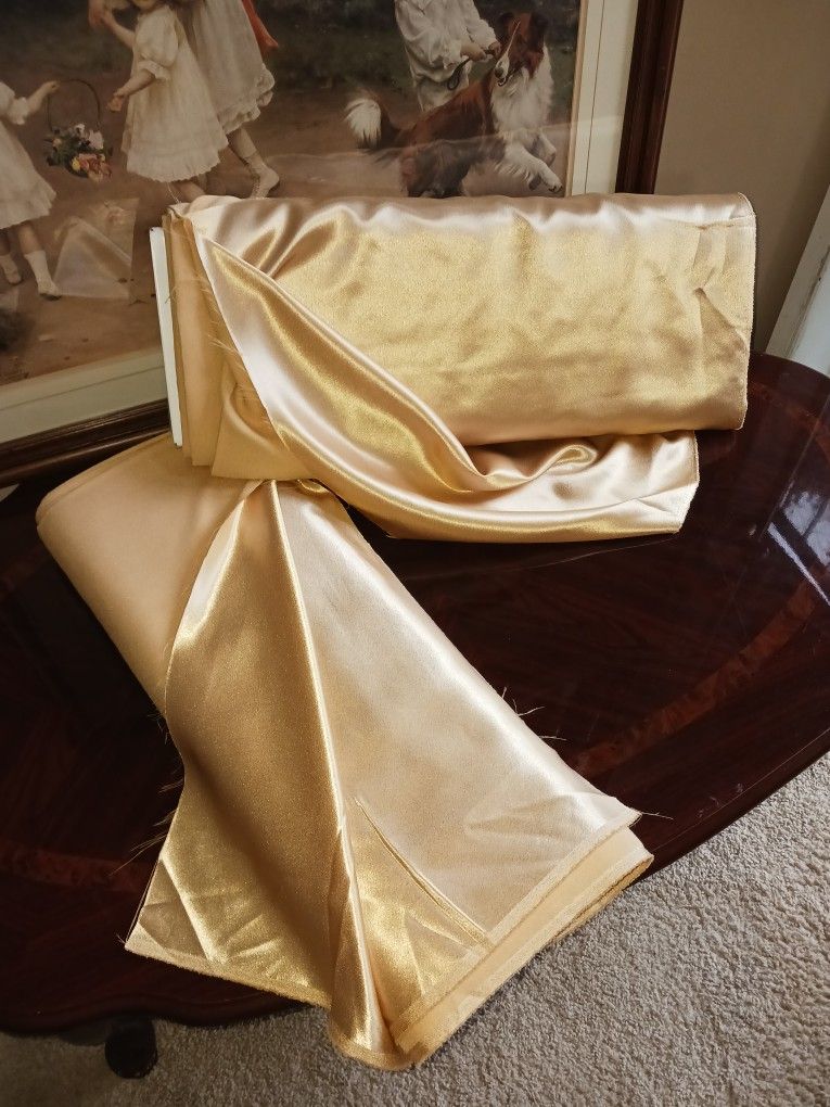 2 Bolts Of Windsor Satin Polyester Cloth