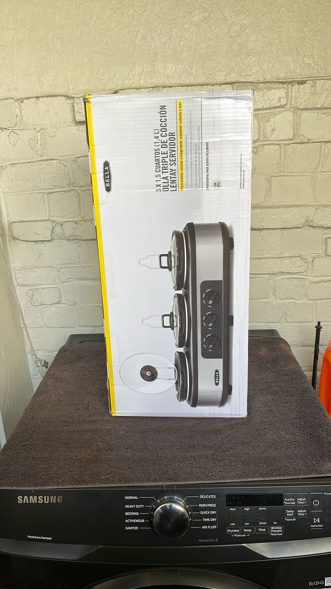 Bella - 3 x 1.5-Quart Triple Slow Cooker - Stainless Steel