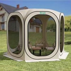 Screen Tent Pop-Up, Portable Tent Canopy with Mesh Mosquito Net, Screen House Room Canopy Shade Screen Tent 10x 10 FT with Carry Bag for Patio, Backya