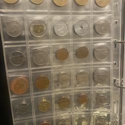 Collection Of Notes,stamps And Coins. 