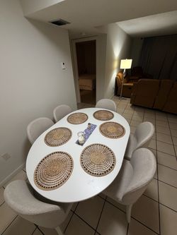 Dining Table Set with 6 Chairs – Only 3 Months Old