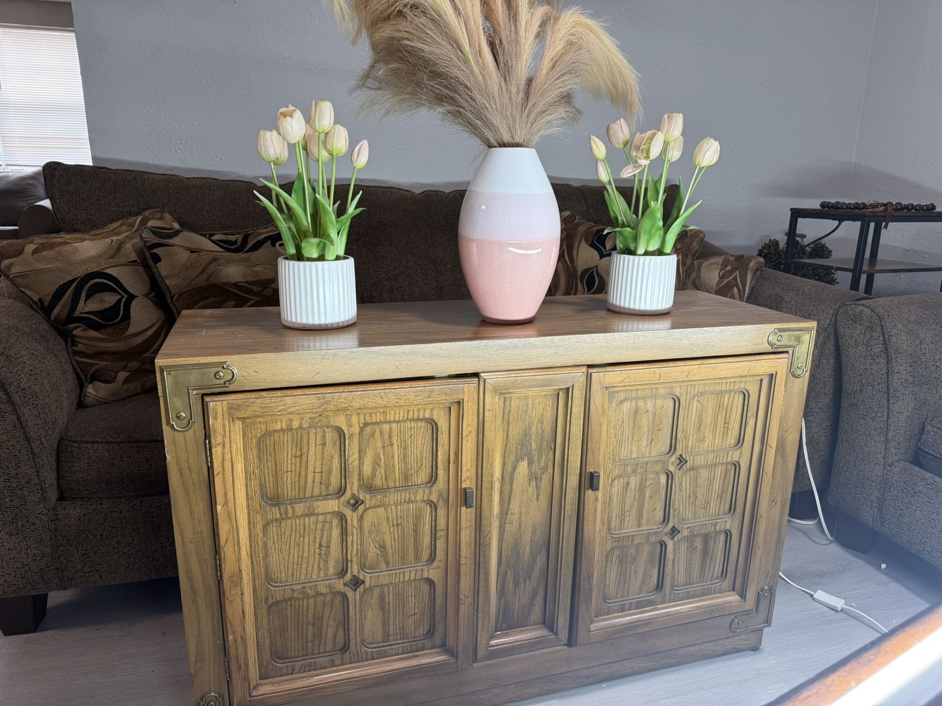 Vintage Solid Wood Storage Cabinet