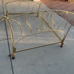 Vintage Iron Queen Bed. Frame 