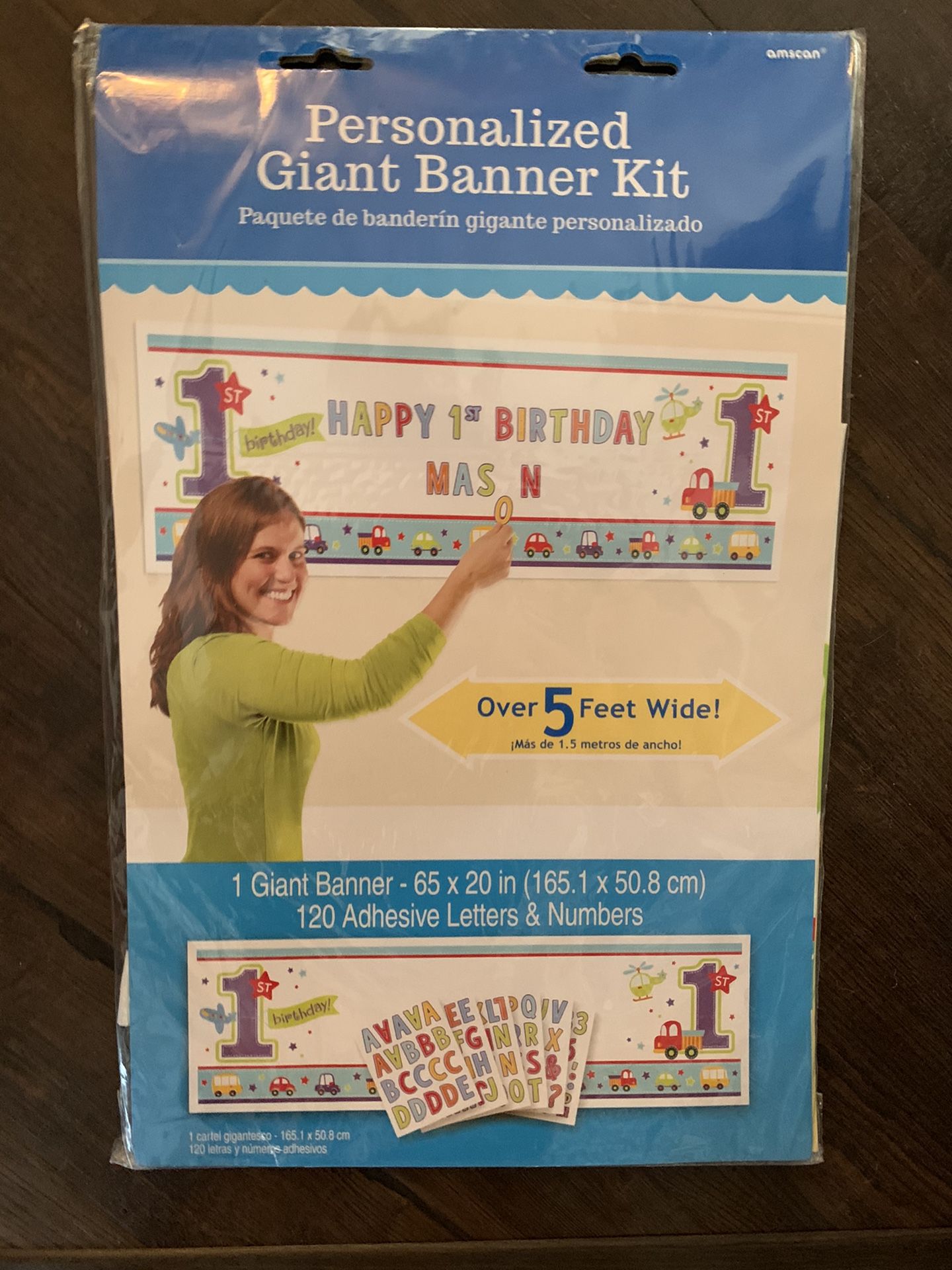 Personalized 1st birthday banner kit