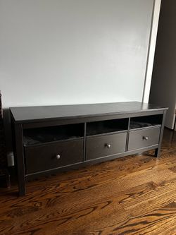 58” Black TV Stand / Media Console with 3 Drawers