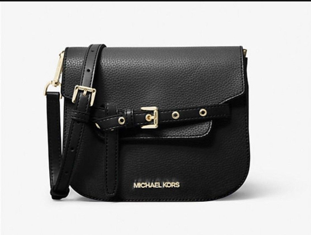 MICHAEL KORS BLACK EMILIA SMALL LEATHER CROSSBODY BAG. NEW WITH TAGS, WILL COME IN GIFT BAG!
