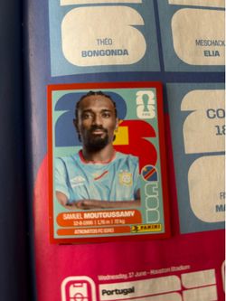 Panini Sticker Congo National Team
