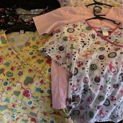 Scrub Tops Size Large